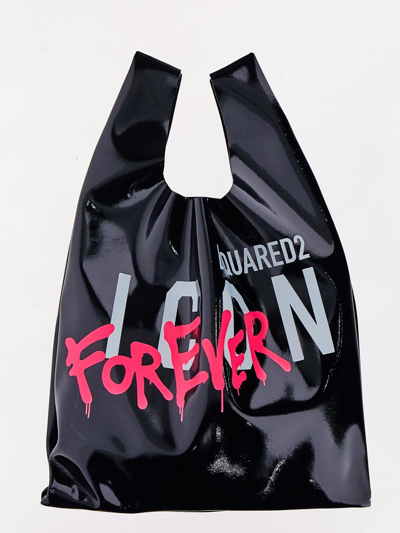 Dsquared2 Shopping Bag With Icon Forever Print In Black ModeSens