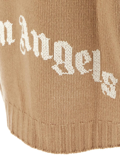 Shop Palm Angels Rec Logo Sweater In Beige