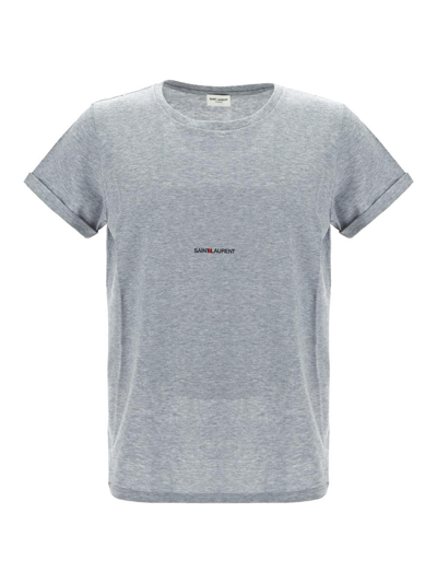 Shop Saint Laurent T-shirt Man In Grey