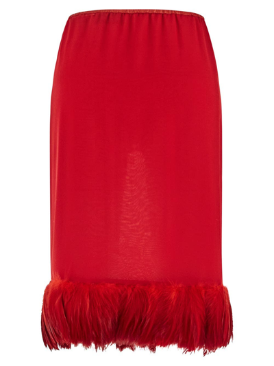 Shop Saint Laurent Red Skirt