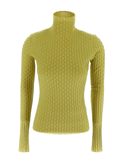 Shop Bottega Veneta Turtleneck Sweater In Green
