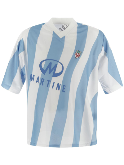 Shop Martine Rose Twist Football Tech T-shirt In White
