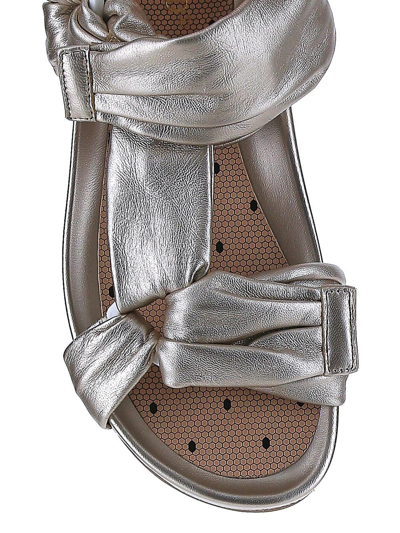 Shop Redv Puffy Strap Sandals In Metallic