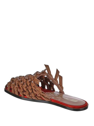 Shop Etro Sandals Flat Woman In Brown