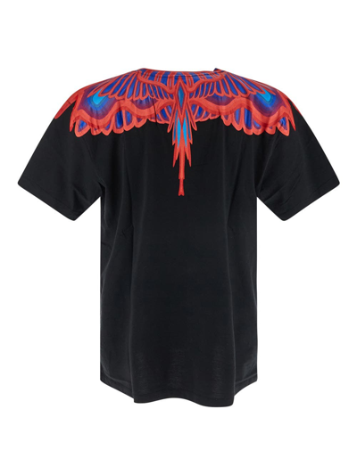 Shop Marcelo Burlon County Of Milan Curves Wings T-shirt In Black