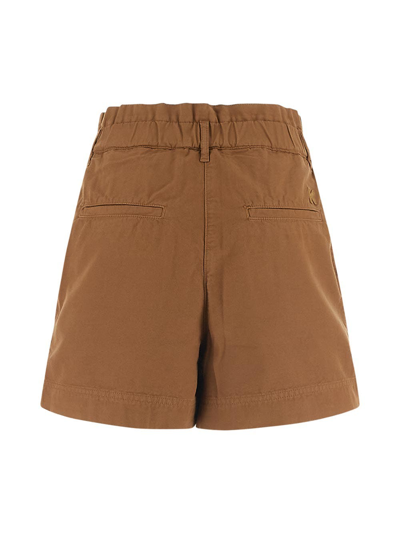 Shop Kenzo High Rise Shorts In Brown