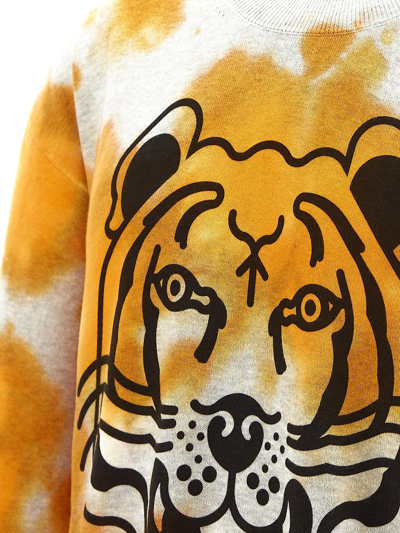Shop Kenzo Printed Tiger Sweatshirt In Orange