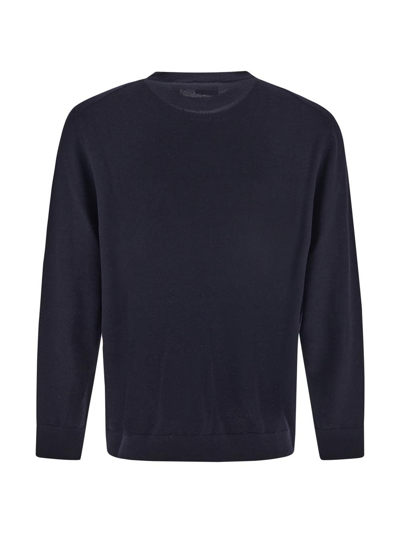 Shop Burberry Wool Jacquard Sweater In Blue