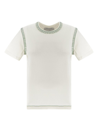 Shop Bottega Veneta T-shirt Overlock In White