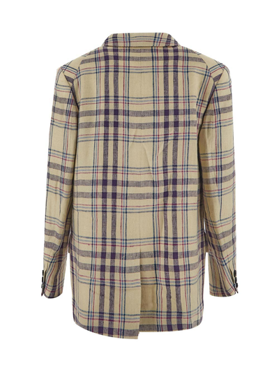 Isabel Marant Étoile Checkered Blazer In Beige | ModeSens