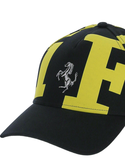 Shop Ferrari Baseball Cap In Black