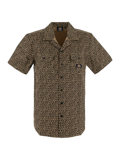 Shop Dickies Silver Firs Ss Shirt In Beige