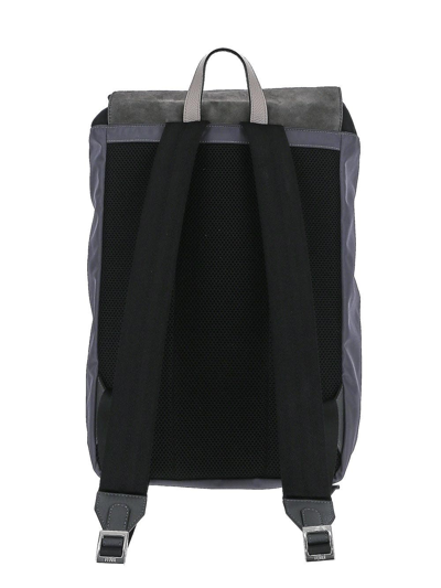 Shop Fendi Medium Ness Backpack In Grey