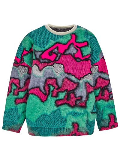 Shop Loewe Mohair Pullover In Multicolor