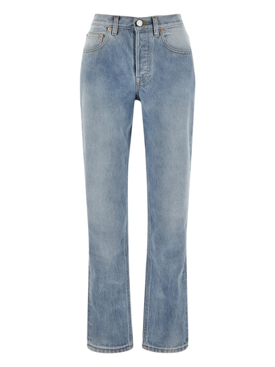 Shop Vetements Light Blue Jeans