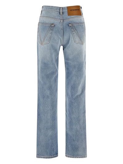 Shop Vetements Light Blue Jeans