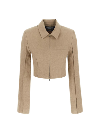 Shop Jacquemus La Veste Limao In Beige