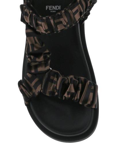 Shop Fendi Black Sandals