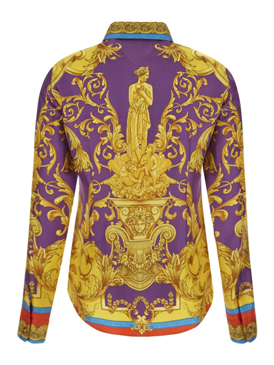 Shop Versace Formal Shirt In Multicolor