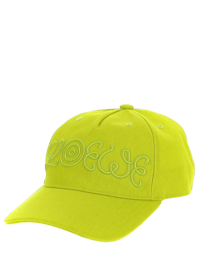 Shop Loewe Logo Cap In Yellow