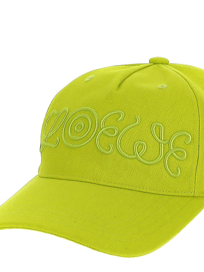 Shop Loewe Logo Cap In Yellow