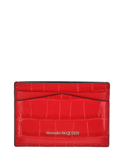 Shop Alexander Mcqueen Red Card Case