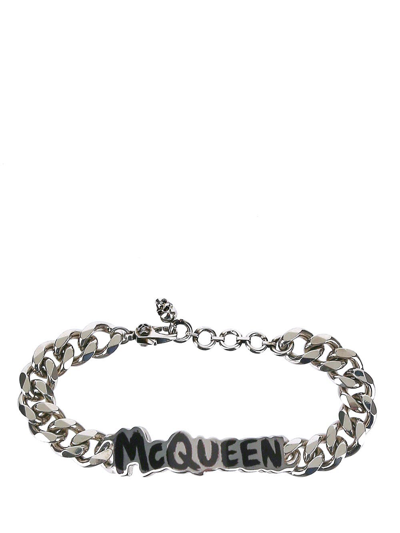 Shop Alexander Mcqueen Silver-tone Bracelet