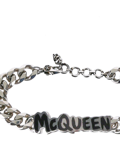 Shop Alexander Mcqueen Silver-tone Bracelet