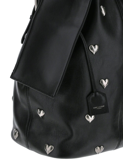Shop Saint Laurent Riva Bucket Bag In Black