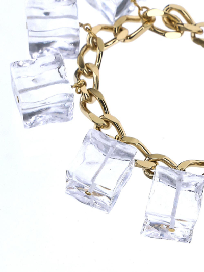 Shop Jacquemus Gourmette Glaçons Ice-cube Bracelet In White