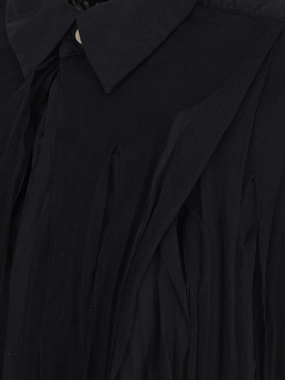 Shop Comme Des Garçons Comme Des Garçons Mesh Fringes Shirt In Black