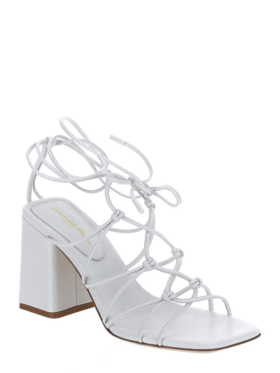 Shop Gianvito Rossi Minas Sandals In White
