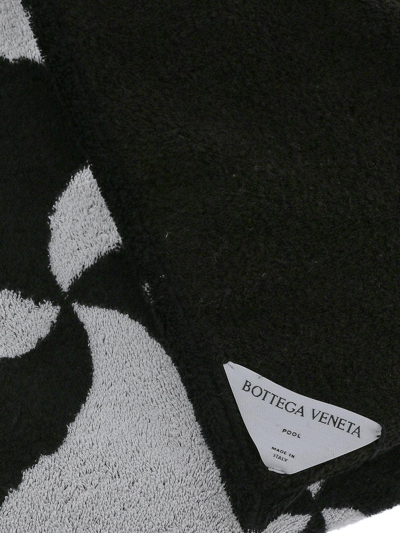 Shop Bottega Veneta Wavy Triangle Beach Towel In Black