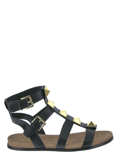 Shop Michael Michael Kors Wren Gladiator Sandals In Black