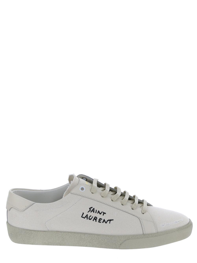 Shop Saint Laurent Ivory Sneakers