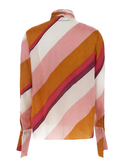 Shop Fendi Scarf Shirt In Multicolor