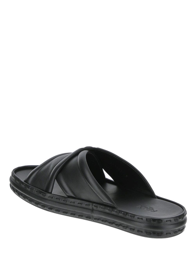 Shop Fendi Black Slides