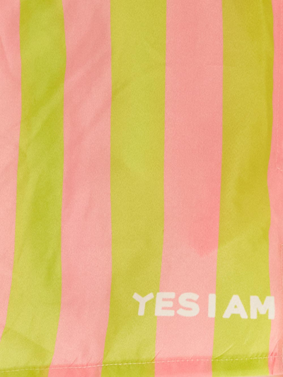 Shop Yes I Am Striped Beach Shorts In Multicolor