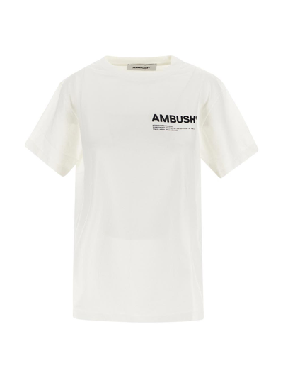 Shop Ambush Chest Logo T-shirt In Ivory