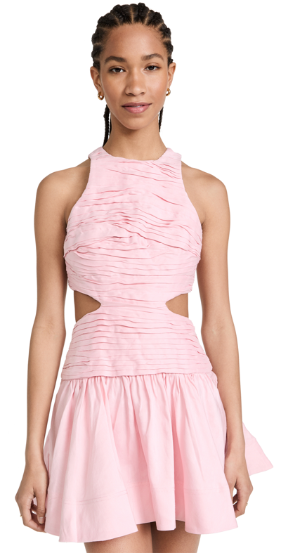 Shop Aje Introspect Cut Out Mini Dress In Rose Pink