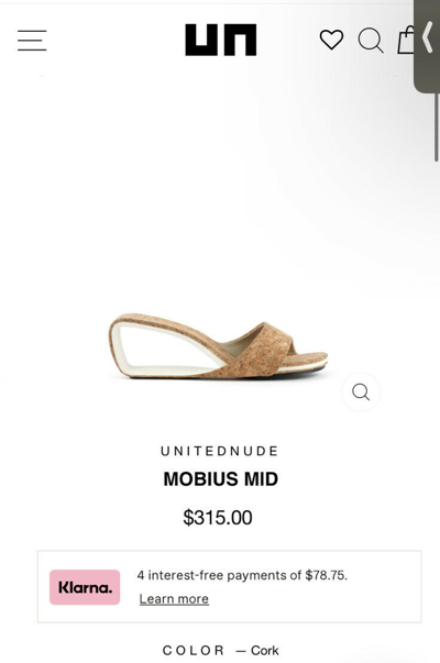 Pre-owned United Nude Mobius Mid Heels In Beige | ModeSens