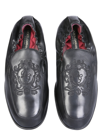 Shop Dolce & Gabbana Slipper With Blason In Black