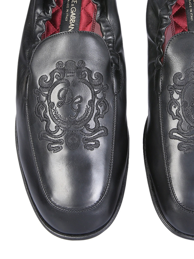Shop Dolce & Gabbana Slipper With Blason In Black