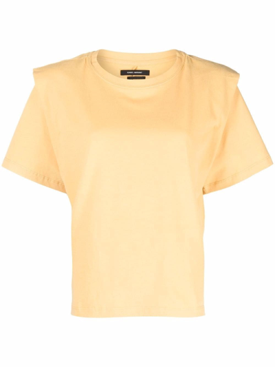 Shop Isabel Marant Cotton Jersey T-shirt In Giallo