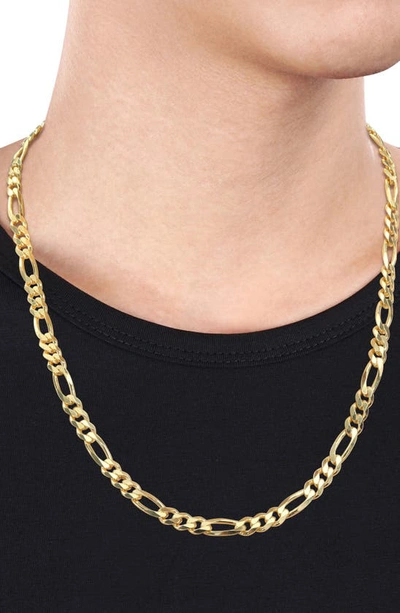 Delmar 18k Gold Plated Figaro Chain Link Necklace In Yellow