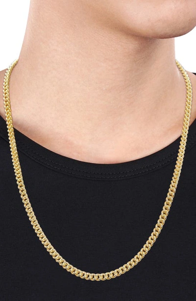 Shop Delmar 18k Gold Plated Curb Chain Link Necklace In Yellow
