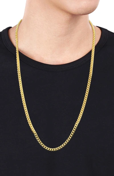 Delmar 18k Gold Plated Curb Chain Link Necklace In Yellow
