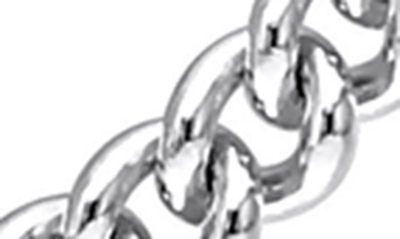 Shop Delmar Sterling Silver Curb Chain Link Necklace In White