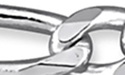 Delmar Sterling Silver Figaro Link Chain Bracelet In White