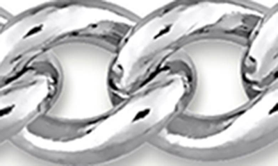 Shop Delmar Sterling Silver Curb Link Chain Bracelet In White